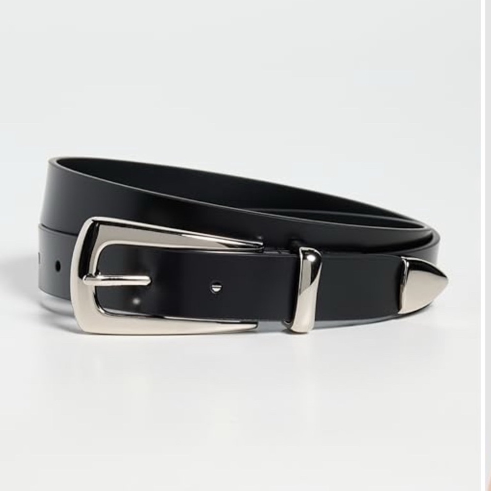 BRAND NEW - Favorite Daughter the statement belt in black and nickel (silver)